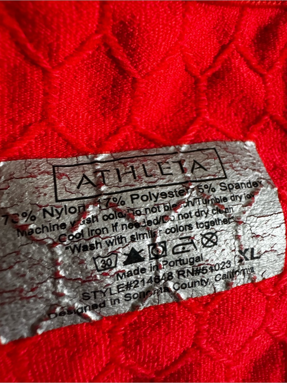 Athleta Bright Red Textured Sleeveless Tank - Picture 4 of 5